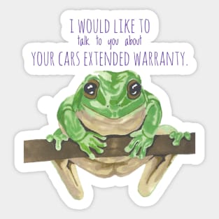 Trying to Reach You Frog Sticker